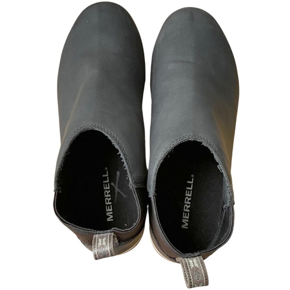 Merrell Alpine Chelsea Women's 8.5 Booties Shoes Charcoal Gray Vegan Leather - Picture 4 of 12
